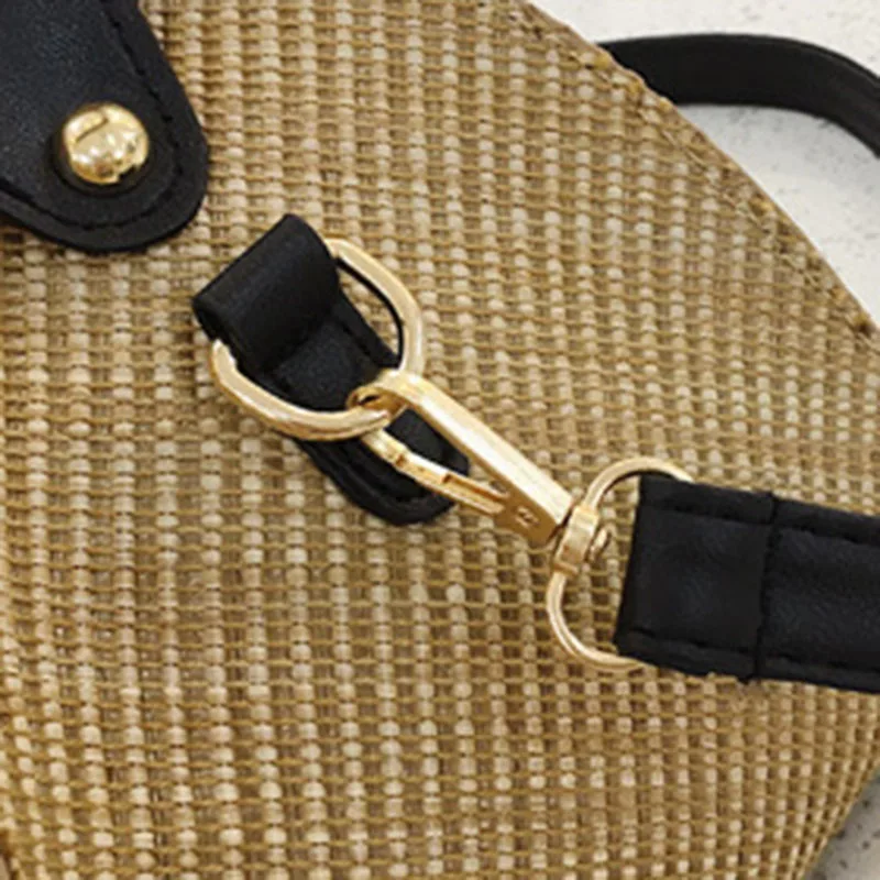 Women Summer Handbag INS Popular Female Fashion Straw Bags Lady Triangular Hot Holiday Shoulder Bag Travel Knit Bolsa SS3192 (2)