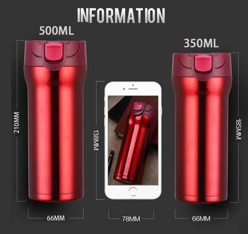 термос 350ml нержавеющей стали thermocup чашки изолированы массажер garrafa termica Thermo