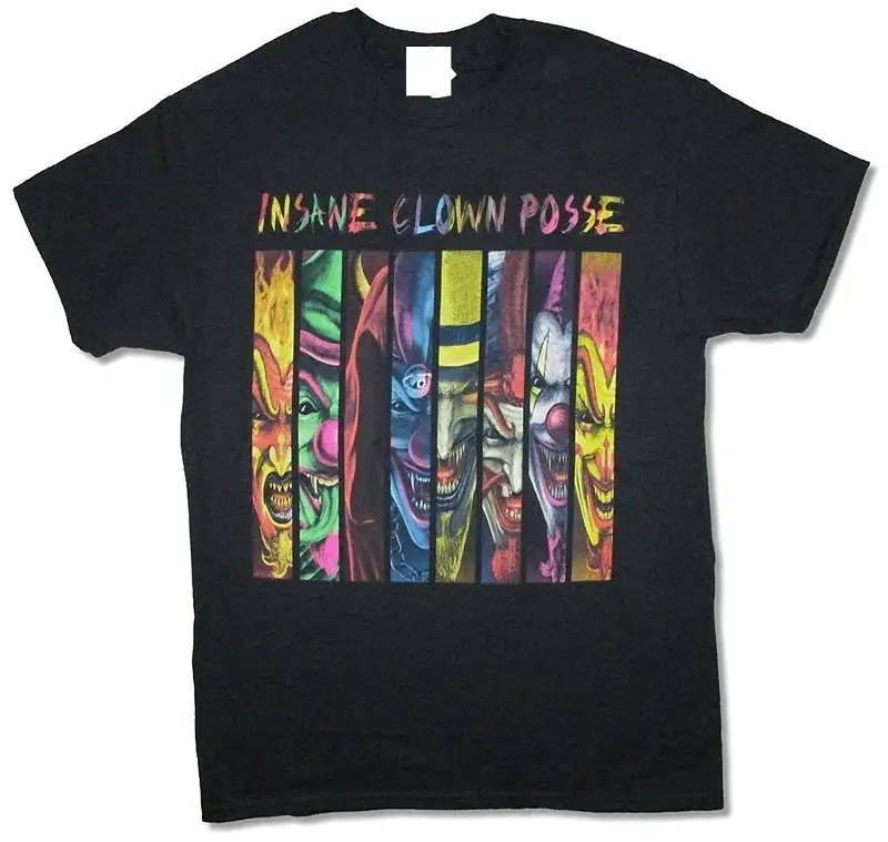 Cool Tee Shirts Short Sleeve Printed Crew Neck  Insane Clown Posse Icon Stripes Tee For Men