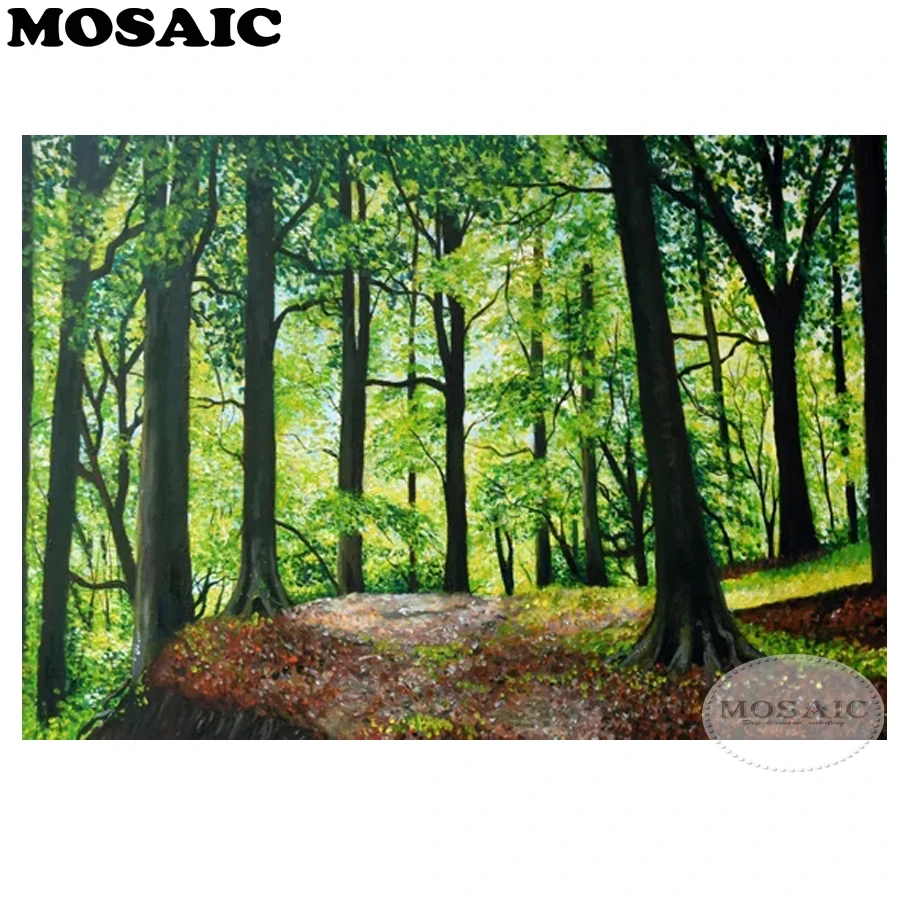 

5D DIY Diamond Painting Cross Stitch Summer Woods Needlework Home Decorative,Full Square Diamond Embroidery sale