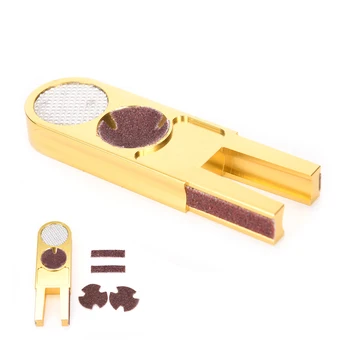 

Alloy Muti-functional Billiards Pool Cue Tip Trimmers Golden U-shape Snooker cue tip repairer tool