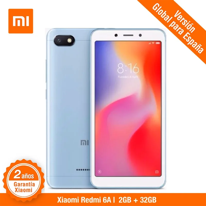 [Versión Global para España] Xiaomi Redmi 6A (Memoria interna de 32GB, RAM de 2GB, Camara de 13 MP, Bateria de 3000 mAh) Smartphone