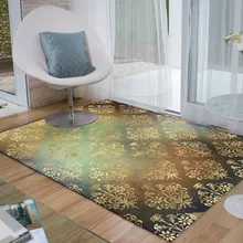 Черный золотой желтый винтажный цветочный Египетский 3d принт нескользящий микрофибра для гостиной декоративный современный моющийся коврик