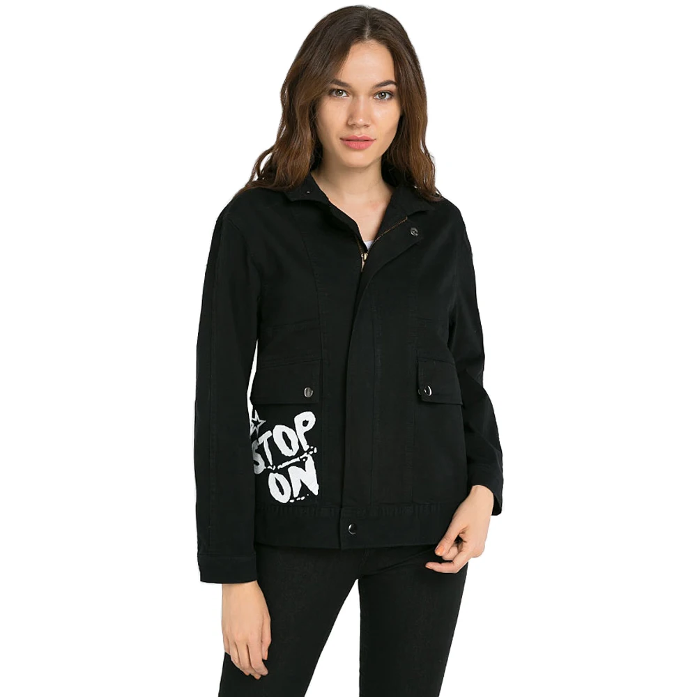 Хлопковая куртка с принтом для девушки Gloria Jeans GJC003640|jackets jeans for women|jacket jeanscoated women |