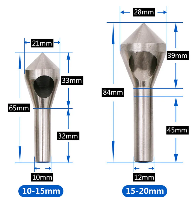 4 шт. HSS4241 косой отверстие зенковки заусенцев фаски дрель BitsWoodworking Отверстия Резак для Алюминий дерево Пластик