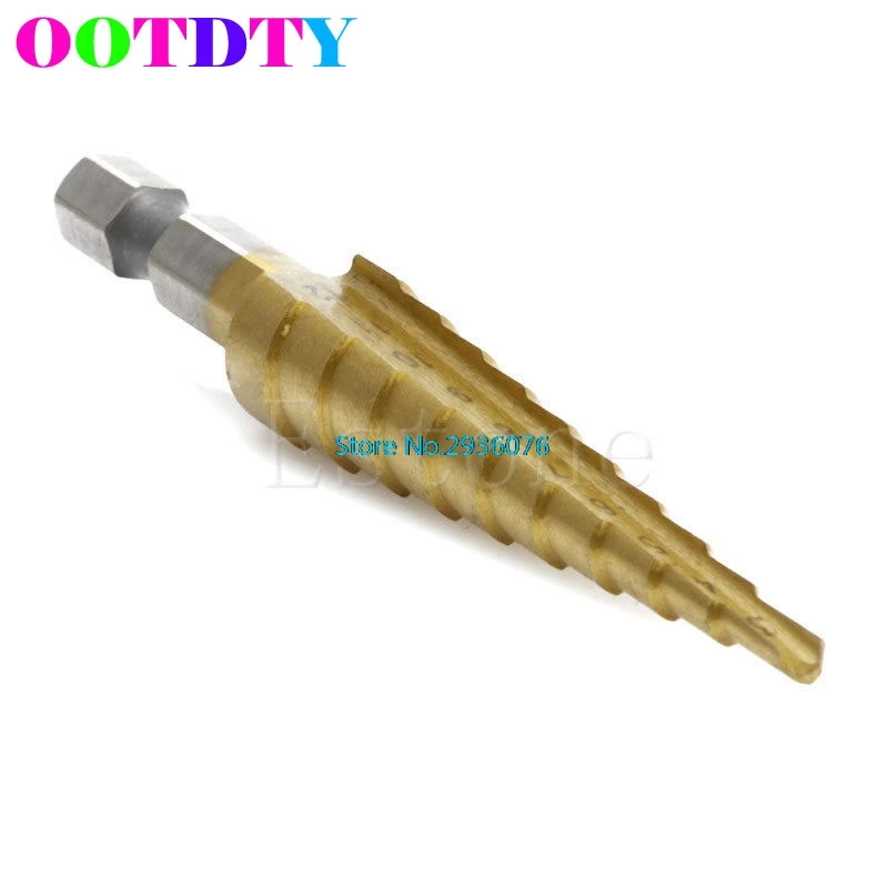 

OOTDTY 3-12mm HSS Triangle Shank Pagoda Step Drill Bit APR3_10