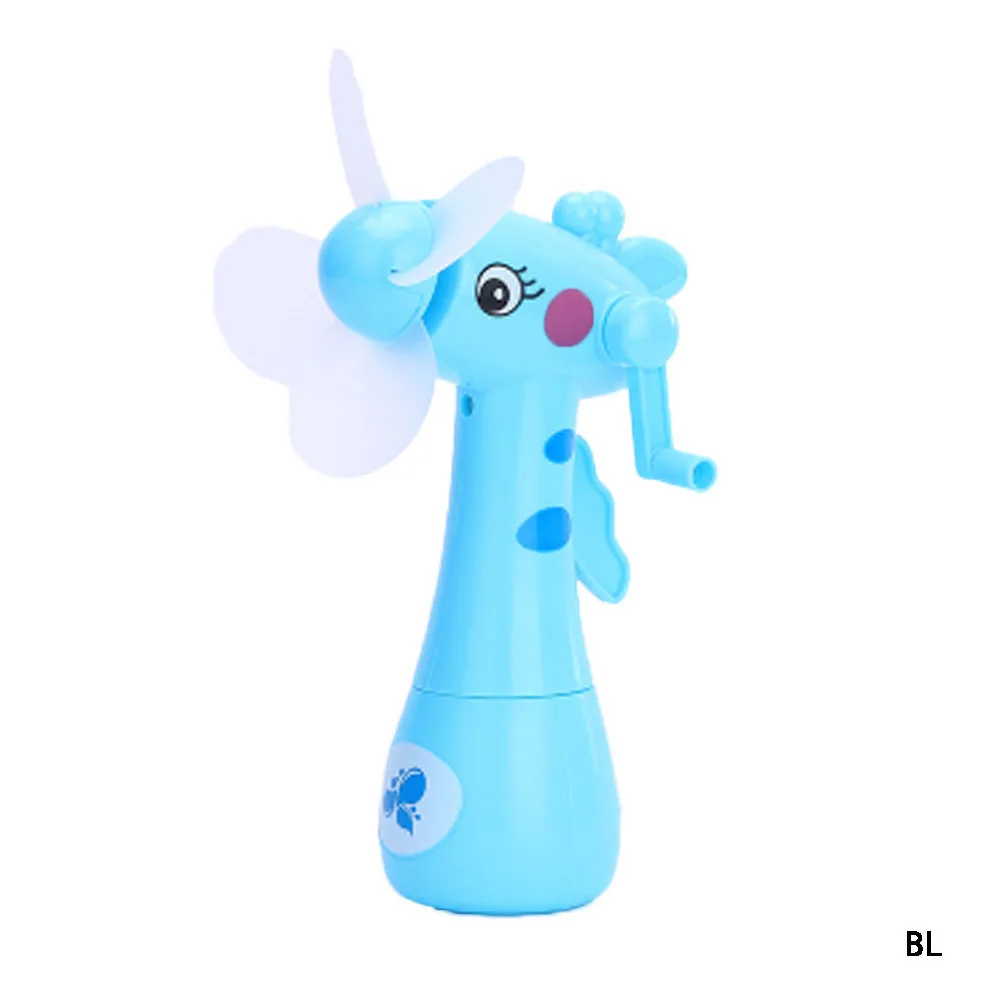 New Charming Cute Cartoon Animals Portable Mini Water Spray Hand Operated Fans Children Toys 4 Colors
