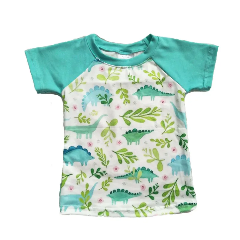 

High quality O neck t shirt boys fashion summer 2019 short sleeve dinosaur crocodile t-shirts children cartoon cool tees gxj