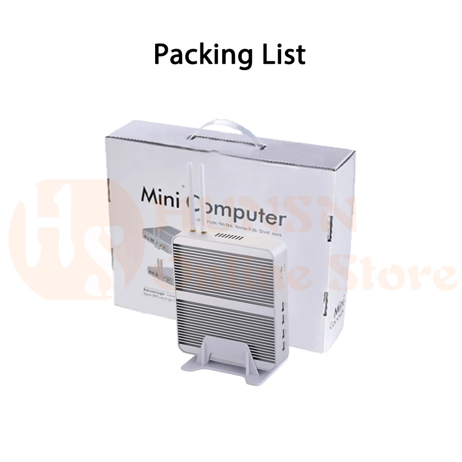 Fanless Mini PC I3 7100U I5 7200U I5 8250U HUNSN BM07 (4)