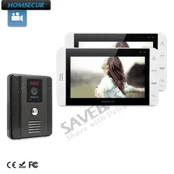 Homsur 7 "видео телефон двери системы монитор с функцией записи сенсорная кнопка 700TVL ИК камера 1V2