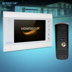 HOMSECUR 7 "видео запись двери Интерком охранника 1.3MP с черным камера для дома безопасности (BC011HD-B + BM705HD-W)