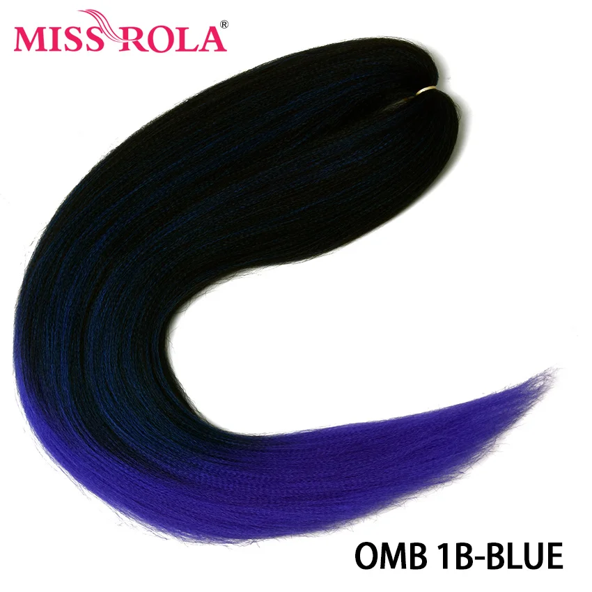 Miss Rola 24 Inches100 g Yaki прямые синтетические волосы для наращивания предварительно растянутые вязанные крючком огромные косы канекалон плетение волос - Цвет: T1B/33/27