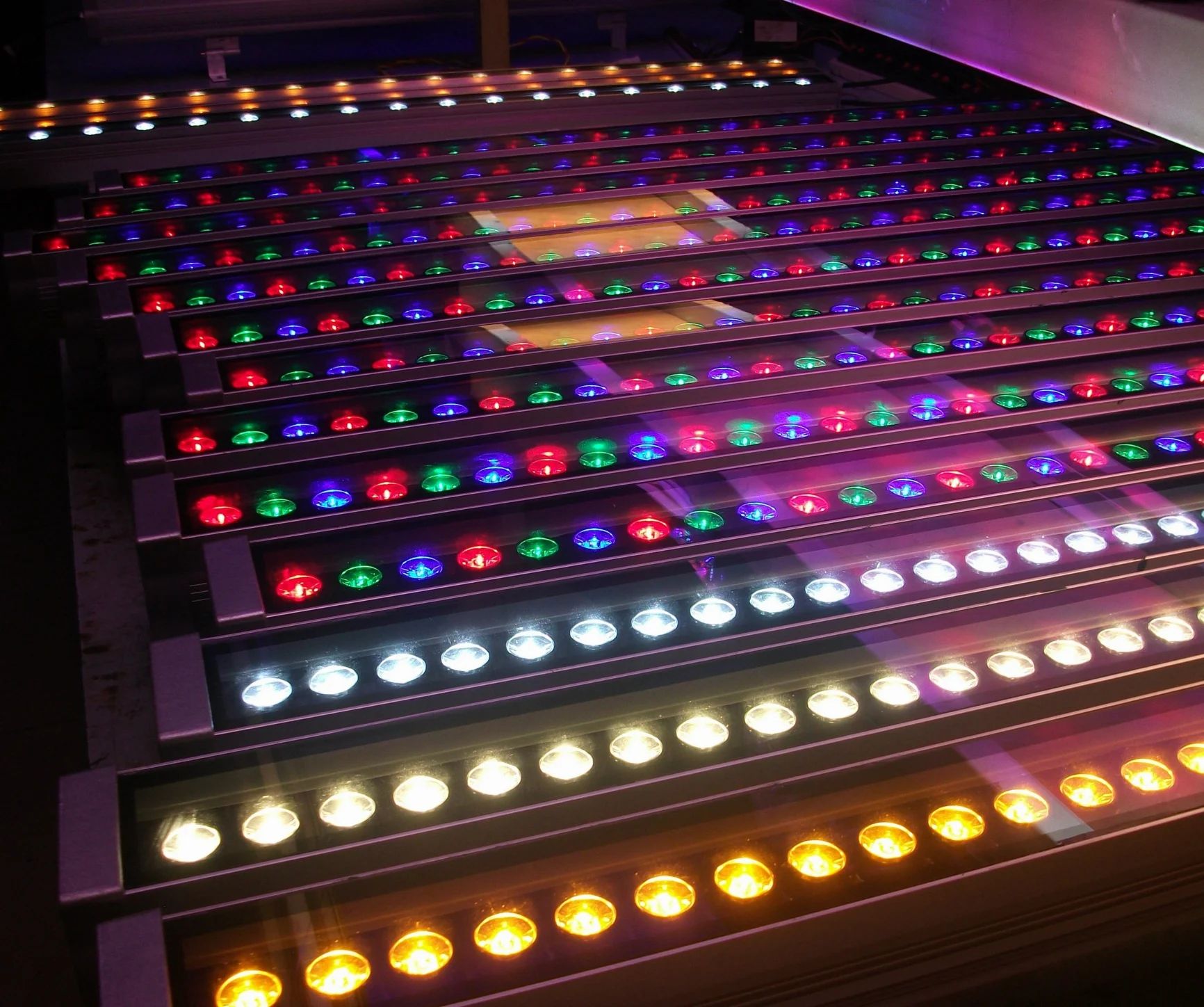 10 шт./партия rgb настенный светильник ip65 72 Вт Светодиодный свет DMX512 RGB/белый/теплый белый 51*58*1000 мм