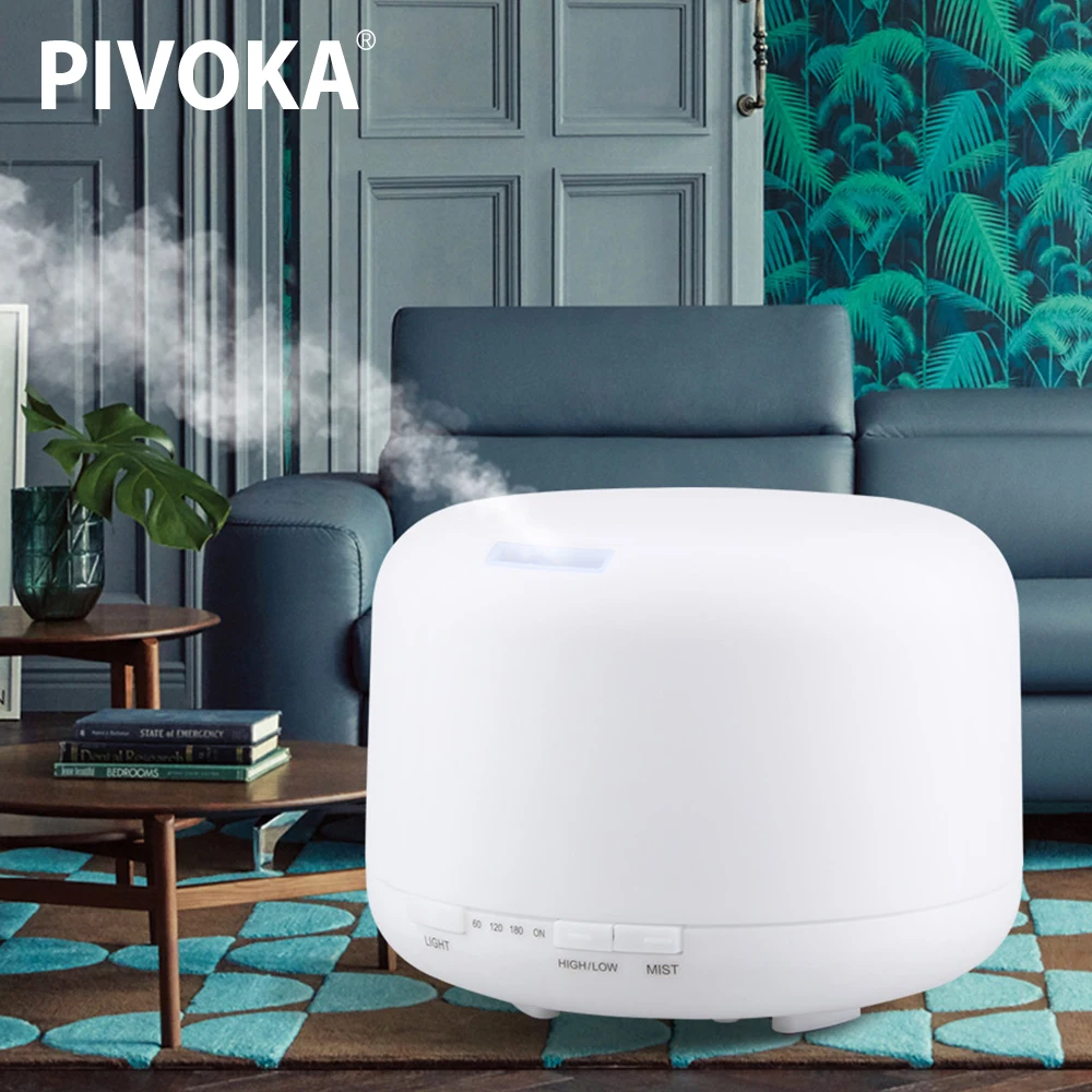 

PIVOKA 300ml Ultrasonic Air Aroma Humidifier Essentiel Oil Aromatherapy Machine Mist Maker 7 Color Change LED Light for Home 168