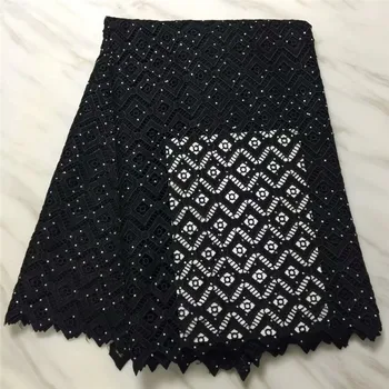 

Latest African Lace Fabrics High Quality 2018 Nigerian Guipure Lace Fabric For Wedding Embroidered Cord Lace Fabric A1106-1