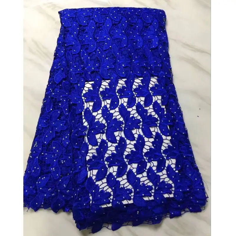 

High quality new design guipure cord lace with full stones fashion new design good heavy guipure cord lace fabric