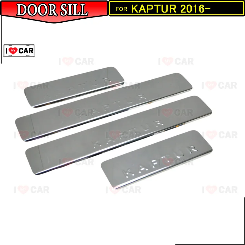 

Door sills for Renault Kaptur 2016- scuff plate guard stainless door sills protector sticker car styling decoration protection