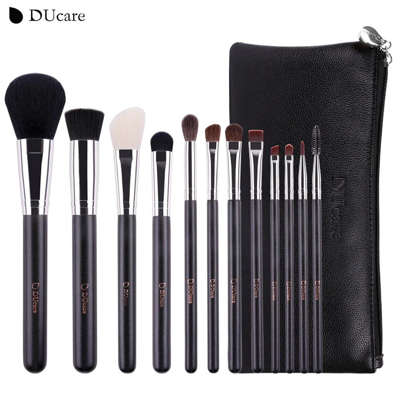 

DUcare 12pcs Makeup Brushes Professional Makeup Tools Kit With Travel Bag Top Nature Hair Powder Foundation Eye Shadow Brushes