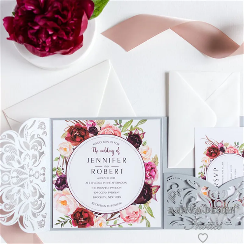 burgundy-floral-silver-laser-cut-wedding-invitations-EWWS177-5