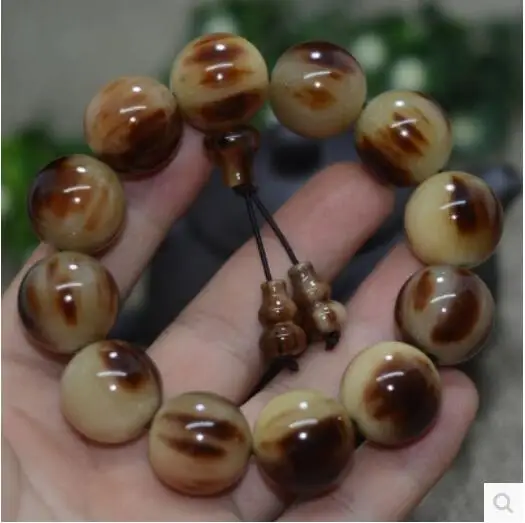 

Natural authentic yak horn hand string prayer beads rosary wire bracelet men and women Vajrapani Xingyue ethnic style accessorie