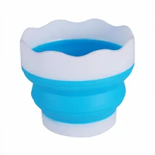 MEEDEN портативная моечная Машина краски с держателем щетки, синяя многоразовая чашка воды для акварели акрил, масло художественные принадлежности