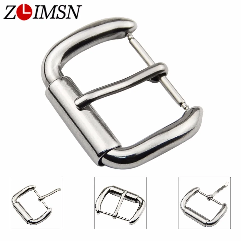 

ZLIMSN Silver Watchbands Fashion Strap Pin Buckle Watch Band Deployment Clasp Men Wristwatch 18mm 20mm 21mm Relojes Hombre
