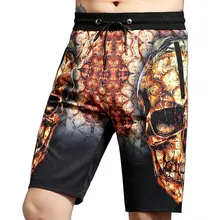 Новые модные летние с принтом черепа для мужчин шорты для женщин Повседневное короткие Street стиль пляжные шорты, для пляжа короткие штаны