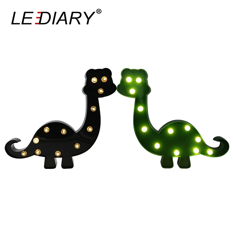 

LEDIARY Cute Dinosaur LED Night Light 3 Colors Decoration Lamp Warm White Christmas Night Lights Animal Bedside lamp For Kids