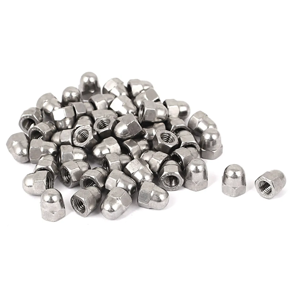 UXCELL 50Pcs Nuts M5 Thread Dia Dome Head 316 Stainless Steel Cap Acorn
