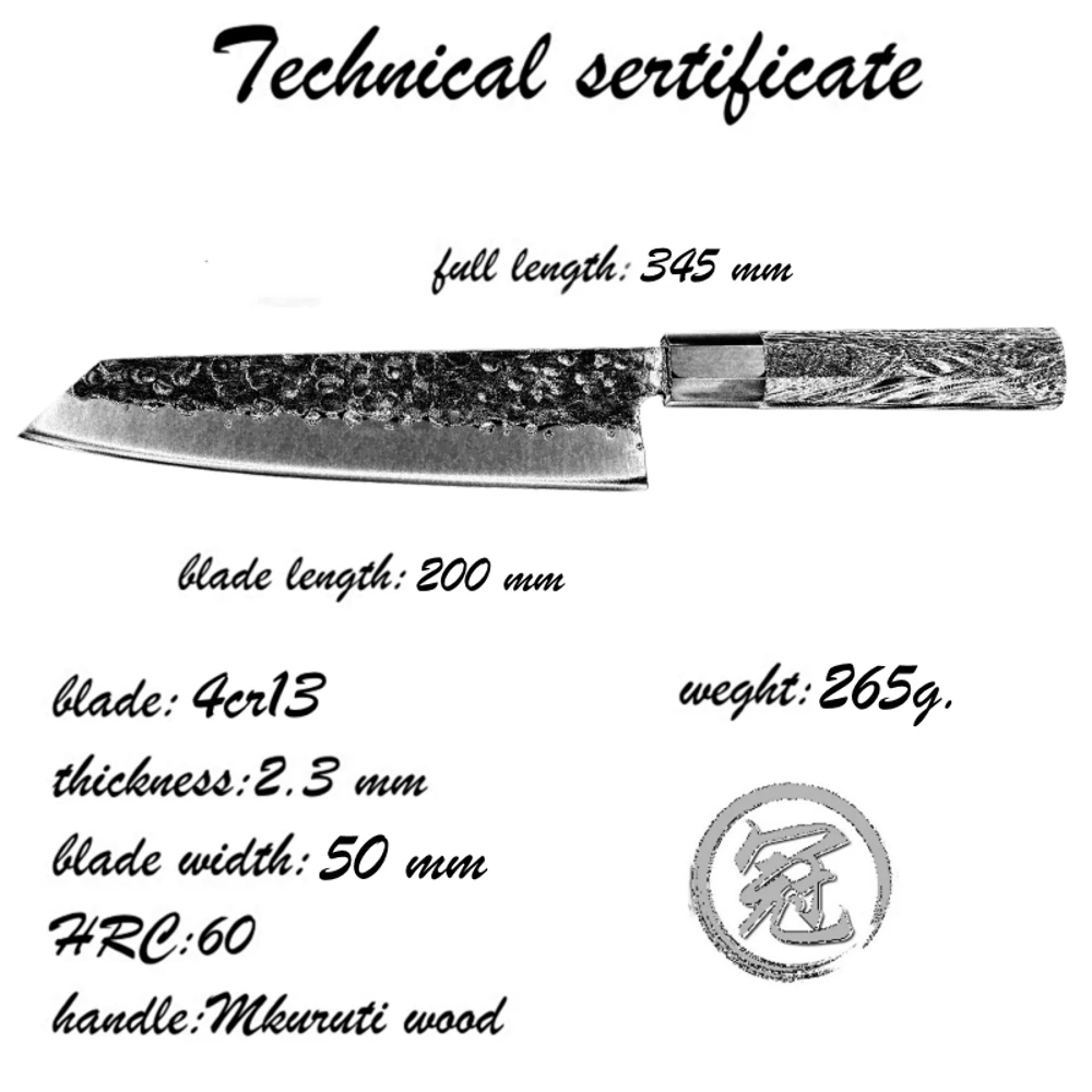4 шт. Кухонные нож ручной работы набор высокоуглеродистой стали шеф-повара Santoku Nakiri Kiritsuke ножи Экологичные профессиональные инструменты для приготовления пищи