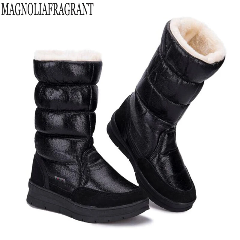 

Winter boots High Women Snow Boots plush Warm shoes Plus size easy wear girl shoes female hot boots waterproof shoes woman c270