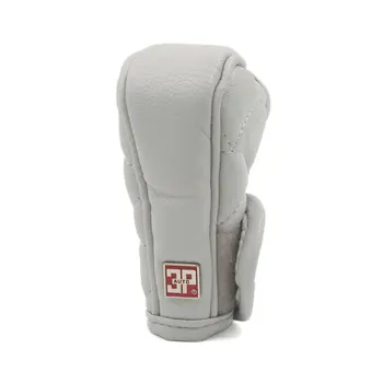 

X Autohaux Gray Hoop Loop Fastener Nonslip Protective Cover For Manual Car Gear Lever Knob