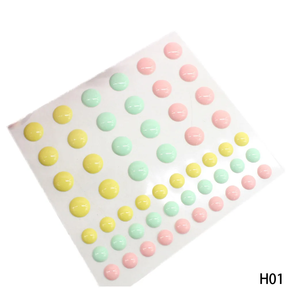 

New Arrival 1 sheet Enamel Dots Resin Self-adhesive Sticker for Scrapbooking DIY Crafts Sticky 8*8cm