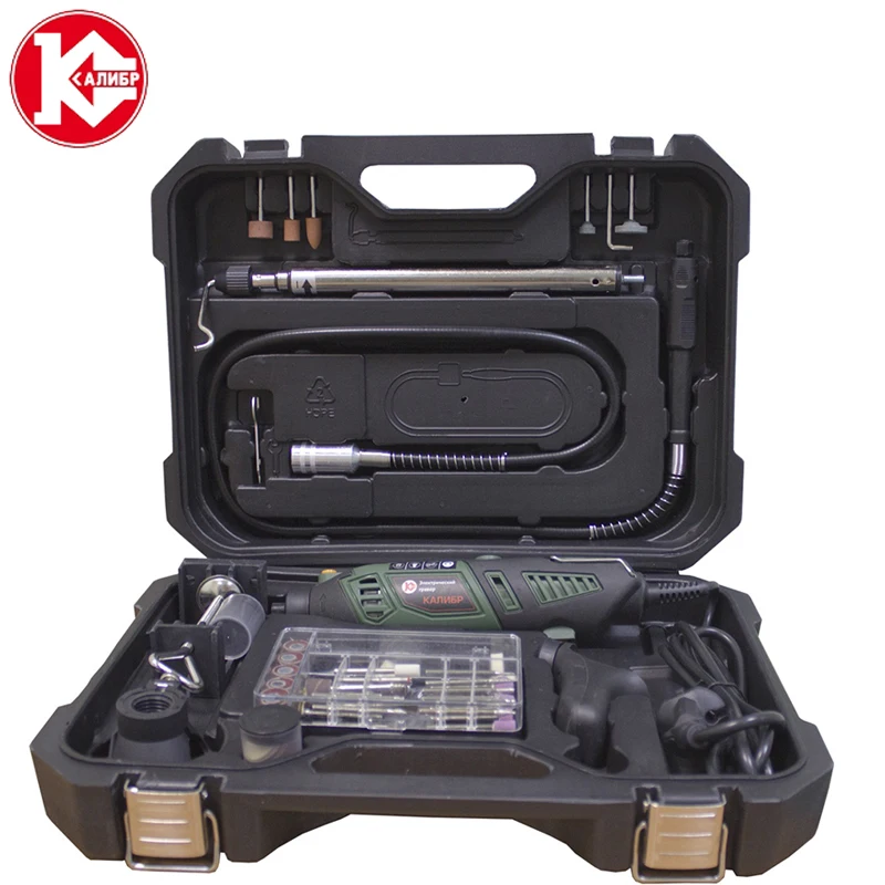 Kalibr EG-170+VG Mini Electric Drill Variable Speed Grinding Machine Grinder Set with Engraving Accessories Kalibr EG-170+VG Mini Electric Drill Variable Speed Grinding Machine Grinder Set with Engraving Accessories