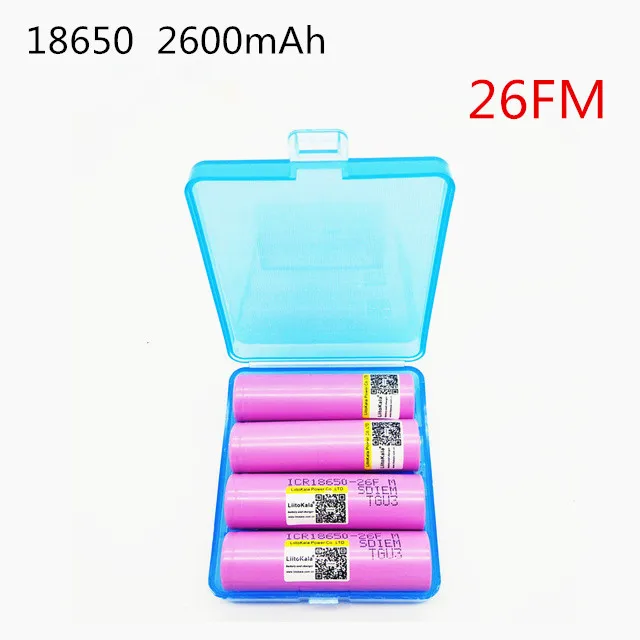 4 шт. Новый 100% оригинал Liitokala 18650 2600 мАч батарея ICR18650-26FM литий ионный 3,7 в перезаряжаемые