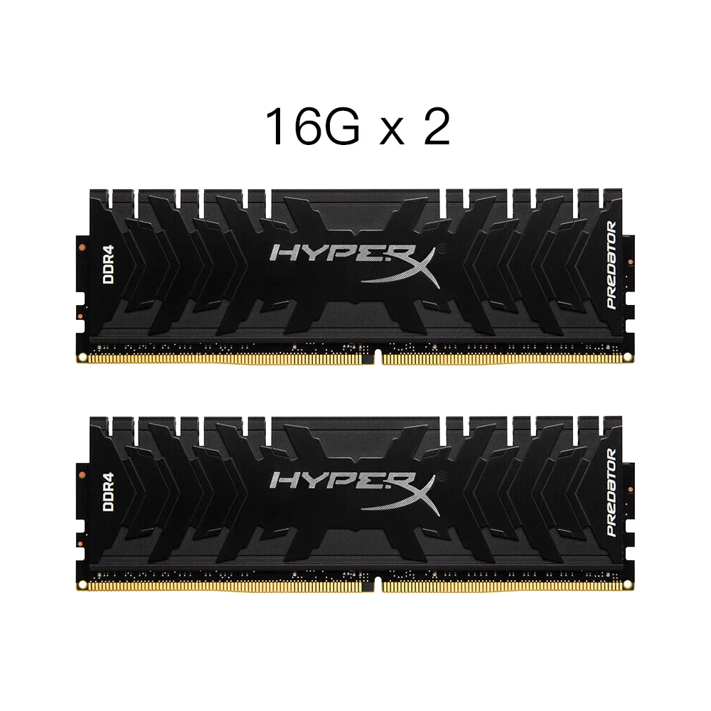 

Kingston Original HyperX Predator RAM High Speed 1.35V DIMM 288-pin 32GB 16GBx2 DDR4 3000MHz Gaming Memory RAM For Desktop PC