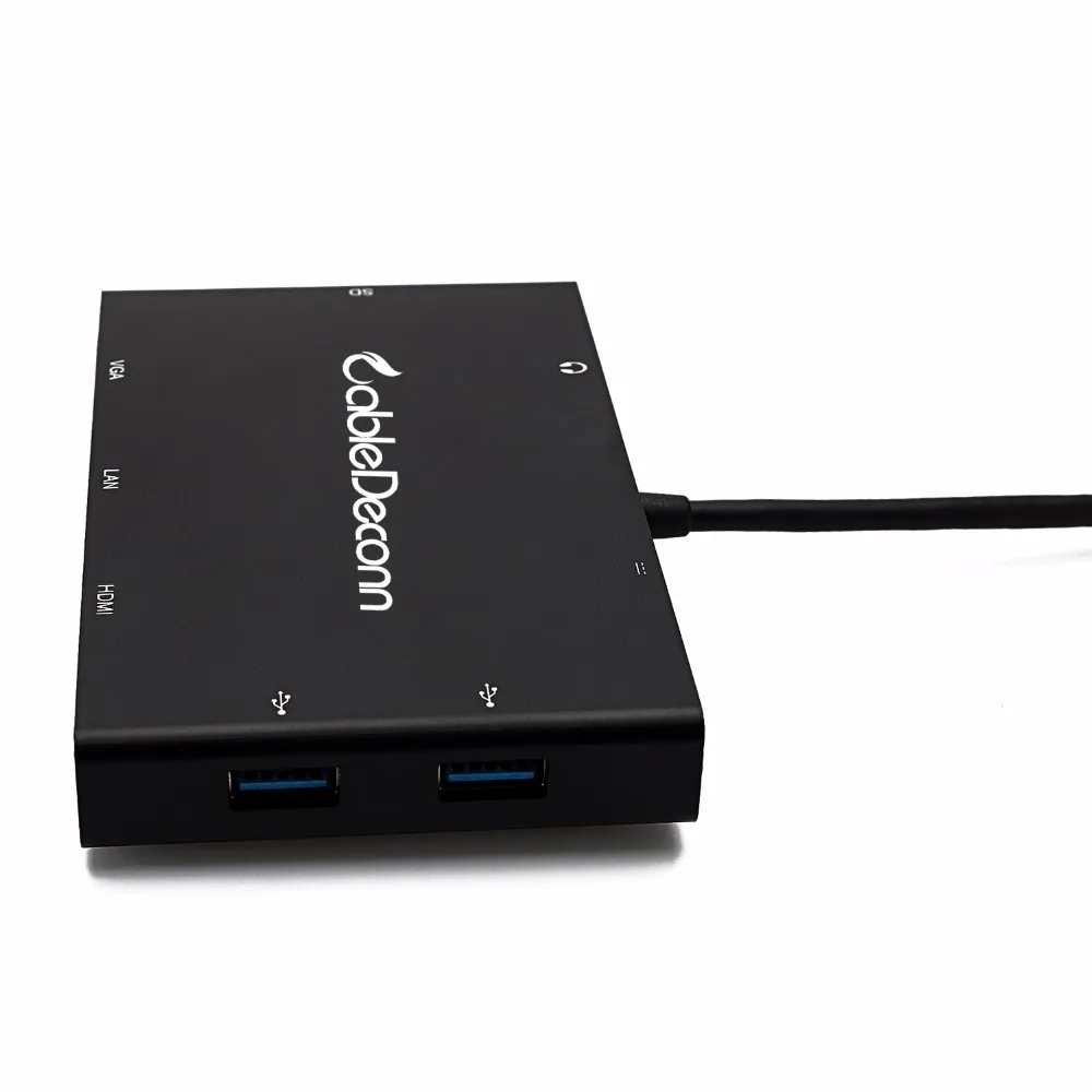 Thunderbolt 3 dock station USB C hub usb3.1 type c to  hdmi rj45 ethnernet vga 3.5mm audio jack  adapter for macbook pro 2017 