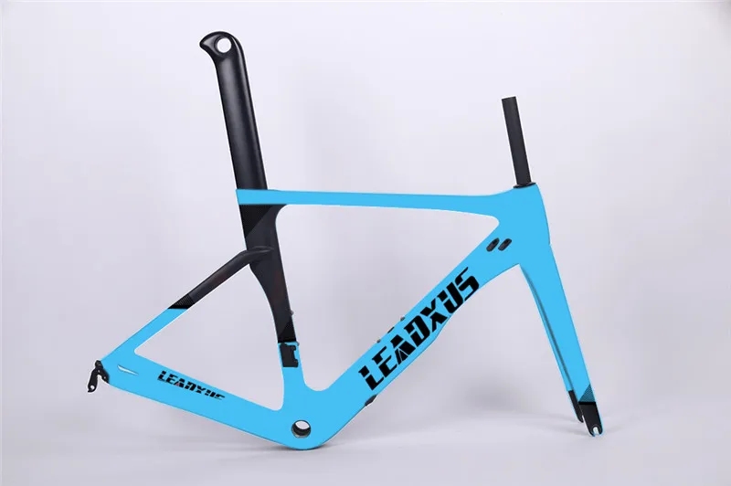 LEADXUS две версии карбоновая рама аэро карбоновая дорожная рама Аэро велосипед карбоновая рама BSA или BB30 Нижний Кронштейн - Цвет: Синий