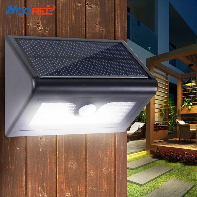 

HOOREE 38 LED Solar Wall Lamp Super Bright Porch Outdoor LED Solar Light PIR Motion Sensor Waterproof IP65 Solar Garden Light