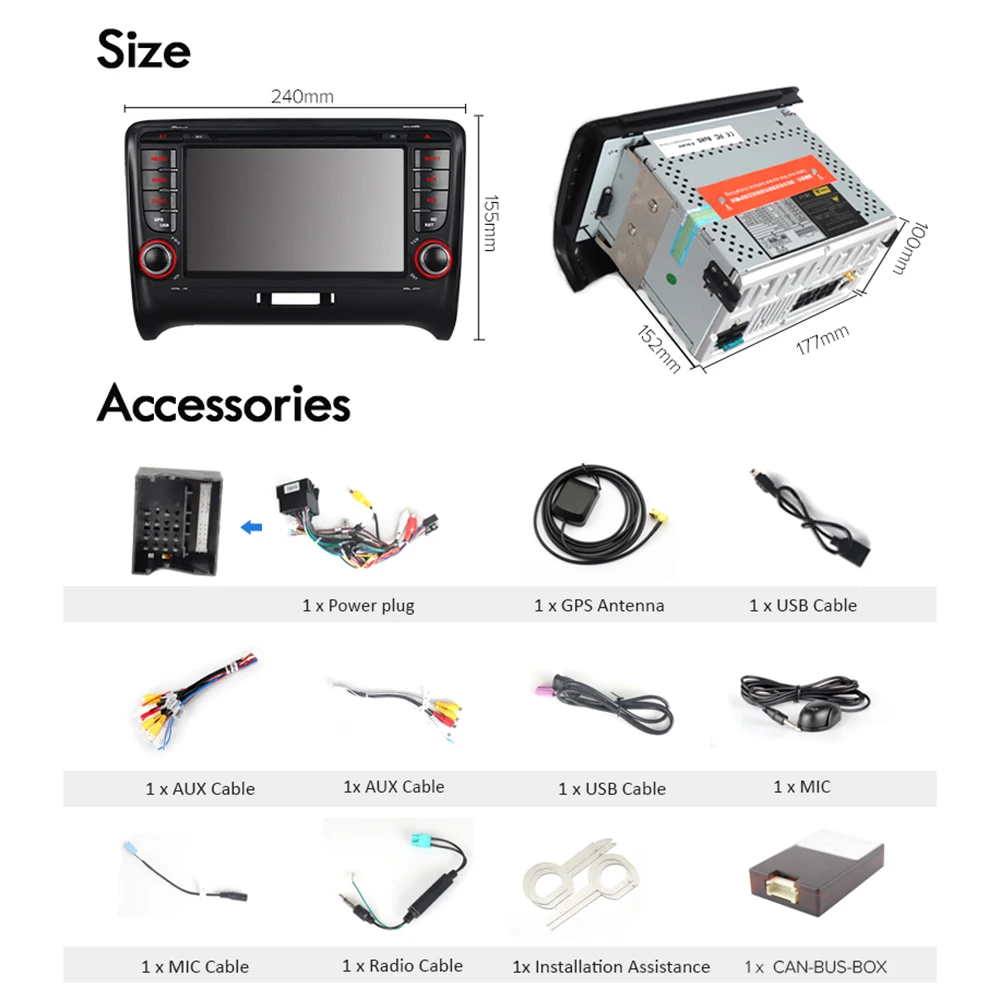Cheap A-Sure 2 Din Car Auto Radio DVD Player GPS Stereo Navigation For Audi TT MK2 2006-2009 3G Bluetooth SWC RDS DAB+ VMCD Multimedia 5