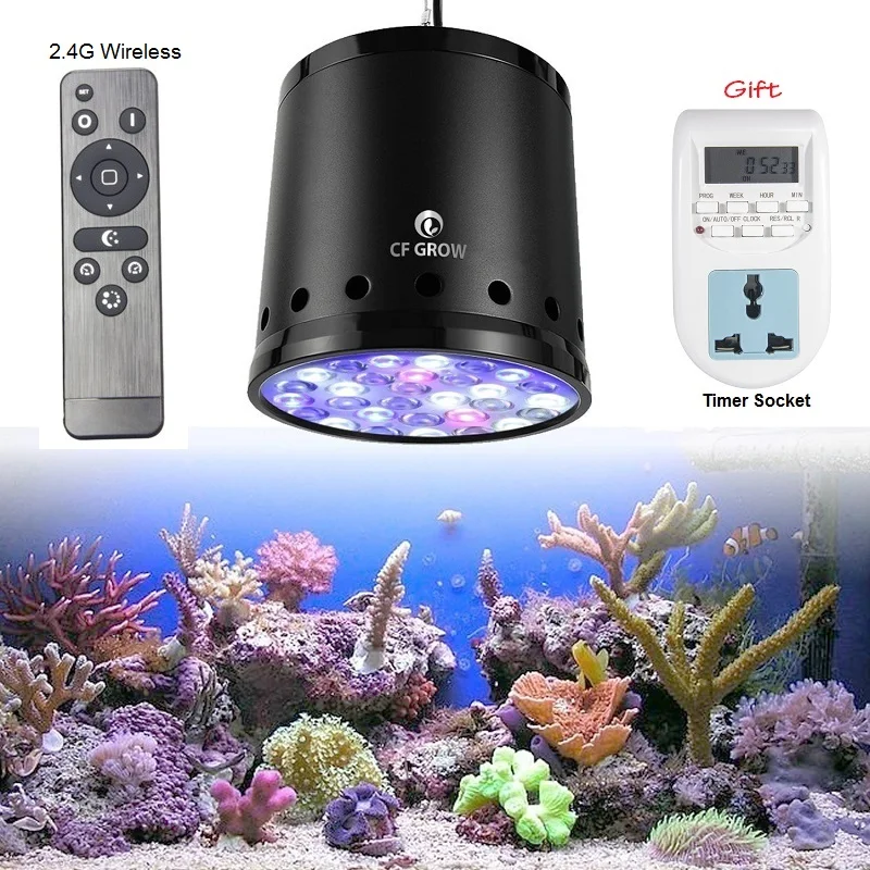 

CF Grow LED Aquarium Lighting Dimmable 100W 150W Saltwater Marine 2.4G SPS Reef Seaweed LED Coral Grow Light Lamp Sea Fish Tank