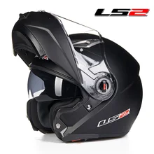 Originale LS2 FF370 Flip up Del motociclo del casco uomo donna scudo LS2 doppia visiera con interno soleggiata autorità modulare caschi moto