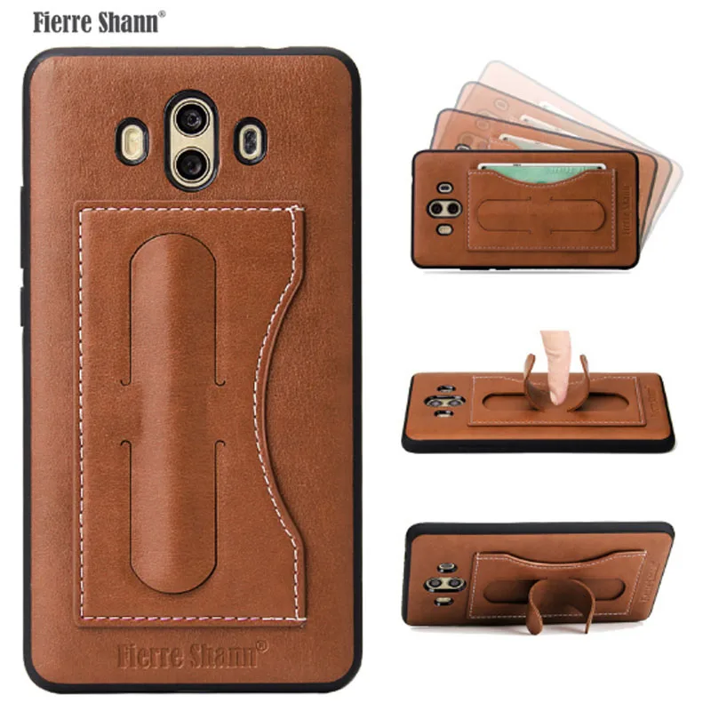 

Phone Case For Huawei Mate 10 New Fashion Simple Card Holder Personality Stand Leather Cover For Huawei Mate 10 Back Cover