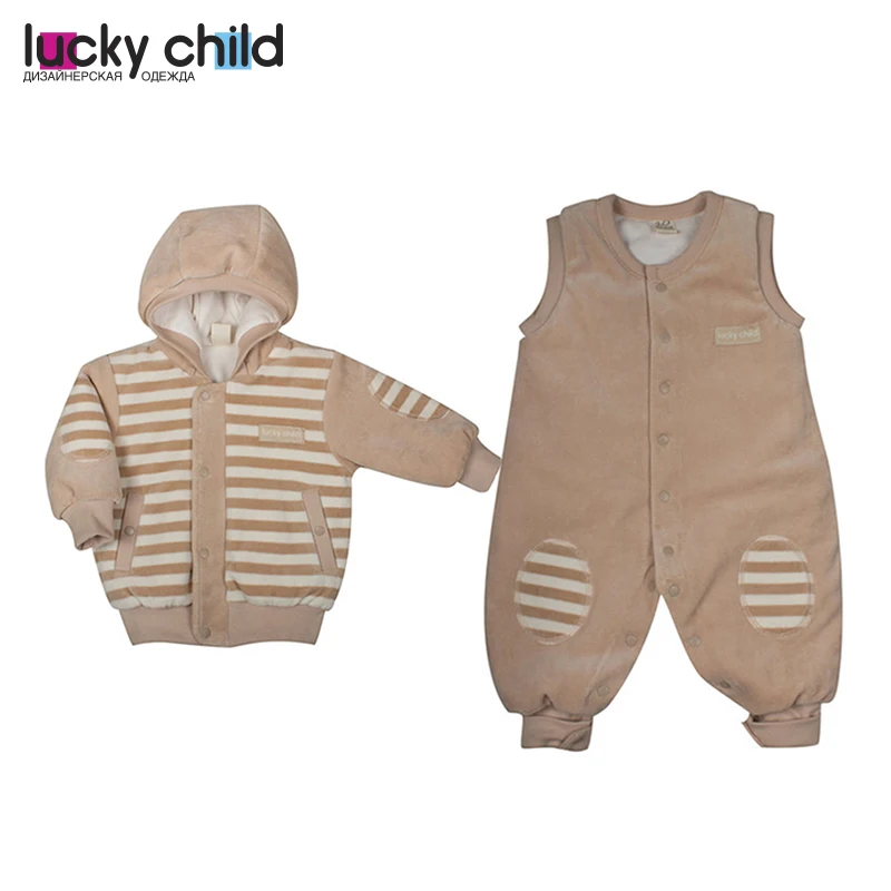 Комплект из велюра на синтепоне LUCKY CHILD для девочек и мальчиков 5-7 | Детская одежда