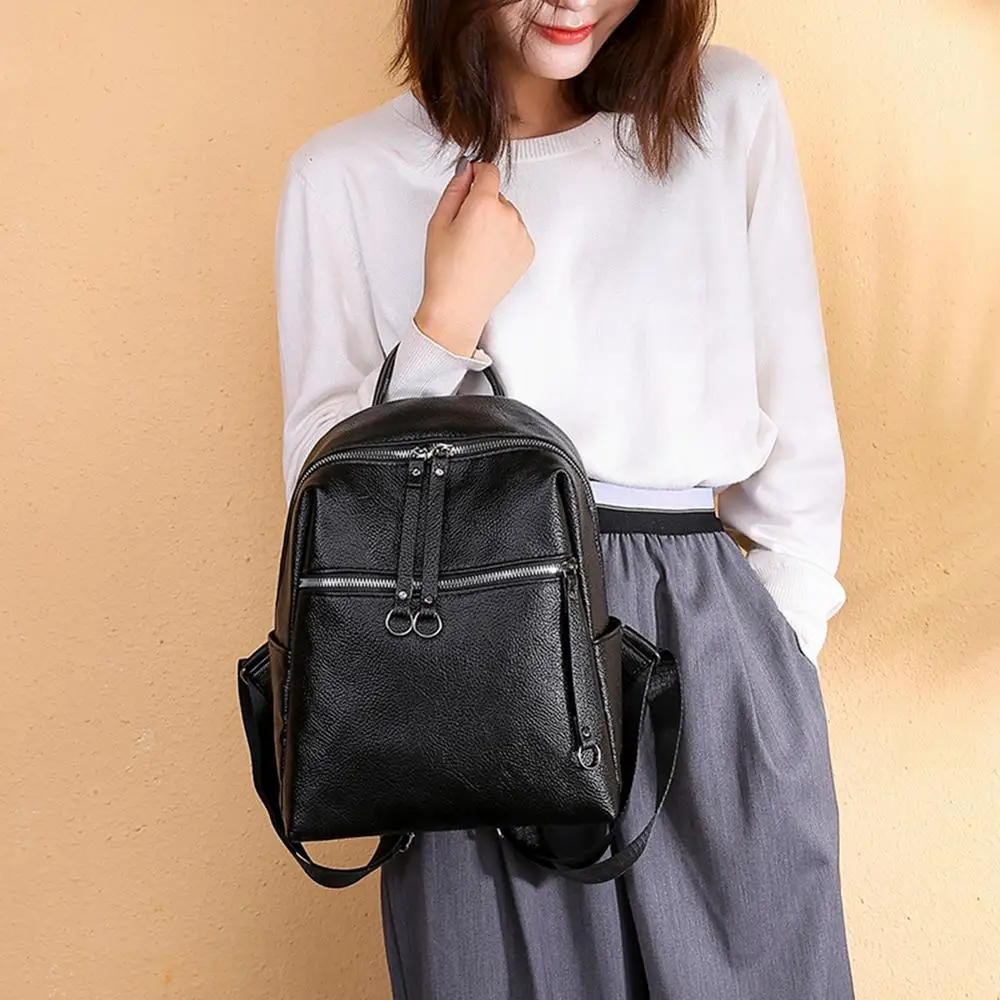  Fashion Women Backpacks Soft PU Leather Backpack Shoulder Daypack Female Rucksack Mochilas Mujer Ca - 32955075703