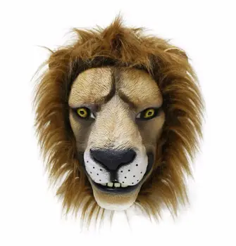 

Full head Lion Mask Animal Head Costumes Full Overhead Halloween Costume Accessory