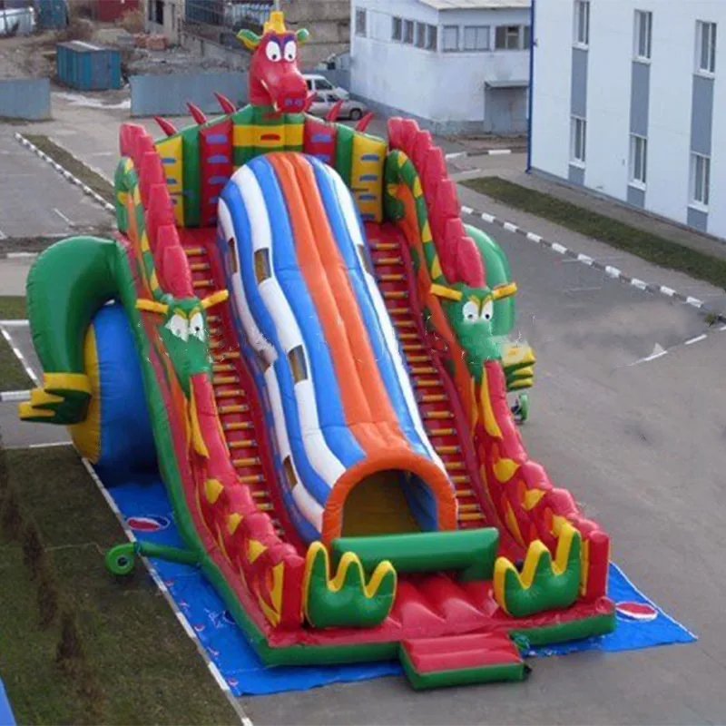 

Double lane inflatable slides castle slides inflatable Dragon slide