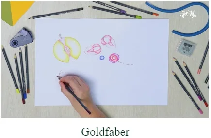 Оригинальный Faber Castell Goldfaber цветные гексагональные карандаши олова 12 Набор