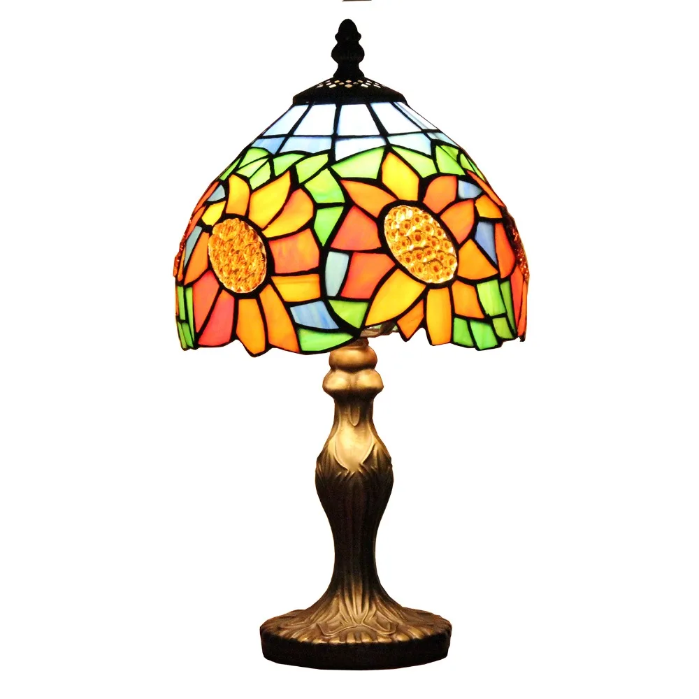 

Sunflower Mini Table Lamp Stained Glass Table Light Creative Gifts