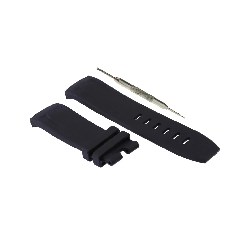 22mm Black Rubber Watch Band Fits For Calvin Klein K1V27704 K1V27926 K1V27938 + Tool